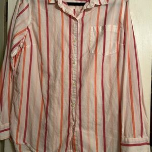 Old Navy Multicolor Striped Classic Shirt
